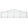 vidaXL Arched Gabion Baskets 40 pcs 200x50x40/60 cm Galvanised Iron