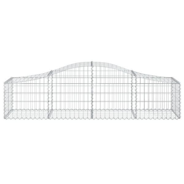 vidaXL Arched Gabion Baskets 40 pcs 200x50x40/60 cm Galvanised Iron