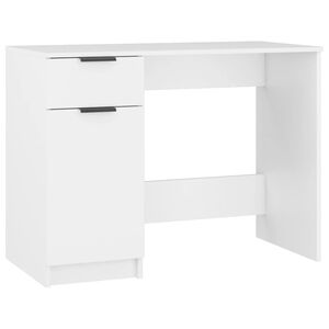 vidaXL Desk | White | Engineered wood | 100x50 cm | Desk | Rectangular