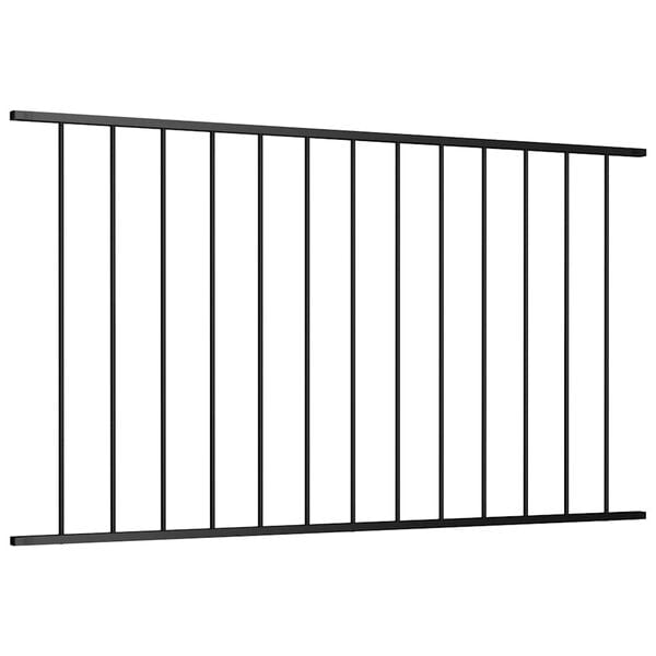 vidaXL Fence Panel Powder-coated Steel 1.7x1 m Black