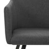 vidaXL Dining Chairs 2 pcs Dark Grey Fabric