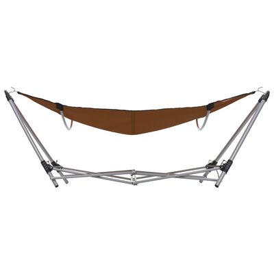 vidaXL Hammock with Foldable Stand Brown