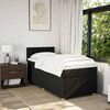 vidaXL Box Spring Bed with Mattress Black King Single Fabric