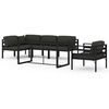 vidaXL 6 Piece Garden Lounge Set with Cushions Aluminium Anthracite