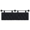 vidaXL Hanging Headboard Wall-mounted Black 130 x 55 x 7 cm Velvet
