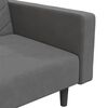 vidaXL 2-Seater Sofa Bed with Two Pillows Dark Grey Velvet