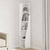 vidaXL Corner Cabinet High Gloss White 27.5x27x140cm Engineered Wood