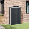 vidaXL Garden Shed Anthracite 116x45x175 cm Galvanised Steel