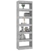 vidaXL Book Cabinet/Room Divider Concrete Grey 60x30x198 cm