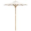 vidaXL Garden Parasol Cream White &Oslash; 180 x 230 cm Bamboo