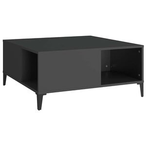 vidaXL Coffee Table Black 80x80x36,5 cm Engineered Wood