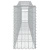 vidaXL Arched Gabion Baskets 5 pcs 400x30x60/80 cm Galvanised Iron