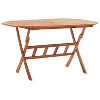 vidaXL Folding Garden Table 135x85x75 cm Solid Acacia Wood