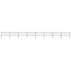 vidaXL Garden Fence with Spear Top Steel 1339x80 cm Black