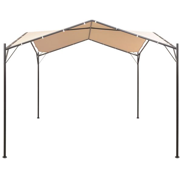 vidaXL Gazebo Pavilion Tent Canopy 4x4 m Steel Beige