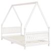 vidaXL Kids Bed Frame White 90x190 cm Solid Wood Pine