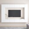 vidaXL 8 Piece TV Cabinet Set White Engineered Wood