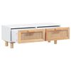 vidaXL Coffee Table White 80x40x30 cm Engineered Wood&Solid Wood Pine