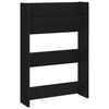 vidaXL Wall Shoe Cabinets 2 pcs Black 60x18x90 cm Engineered Wood