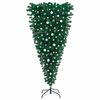 vidaXL Upside-down Artificial Pre-lit Christmas Tree with Ball Set 180 cm
