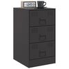 vidaXL Bedside Cabinets 2pcs Black 34.5x39x62 cm Steel