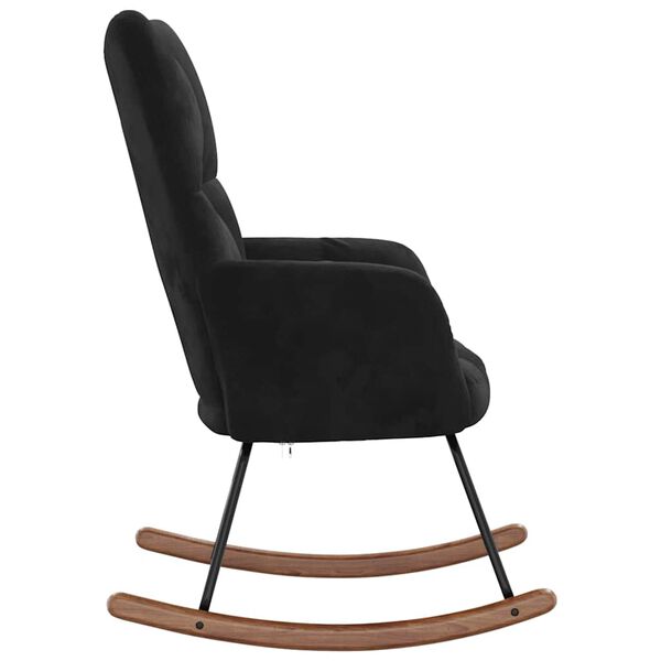 vidaXL Rocking Chair Black Velvet