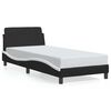 vidaXL Bed Frame "Dover" Black&White 90x190 cm Faux Leather