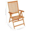 vidaXL 7 Piece Garden Dining Set Solid Teak Wood