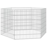 vidaXL 6-Panel Rabbit Cage 54x60 cm Galvanised Iron
