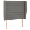 vidaXL Headboard with Ears Dark Grey 83 cm Fabric