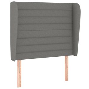 vidaXL Headboard with Ears Dark Grey 83 cm Fabric