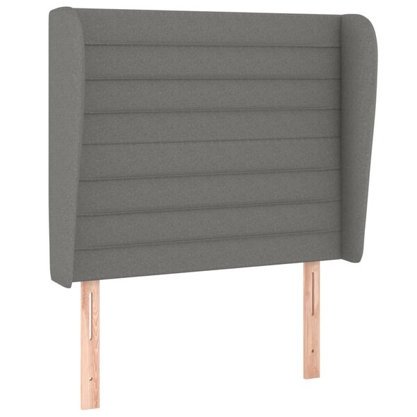 vidaXL Headboard with Ears Dark Grey 83 cm Fabric