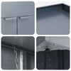 vidaXL Wheelie Bin Storage for 3 Bins Light Grey 204 x 77.5 x 121.5 cm