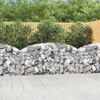 vidaXL Arched Gabion Basket 200x30x80/100 cm Galvanised Iron