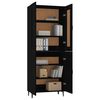 vidaXL Highboard Black 70x34x180 cm Engineered Wood