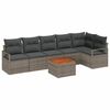 vidaXL Garden Sofa Set 7 pcs Grey Poly Rattan