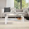 vidaXL Coffee Table White and Transparent 95x55x40 cm Tempered Glass