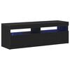 vidaXL TV Cabinet 120 x 35 x 40 cm Black Oak Engineered Wood