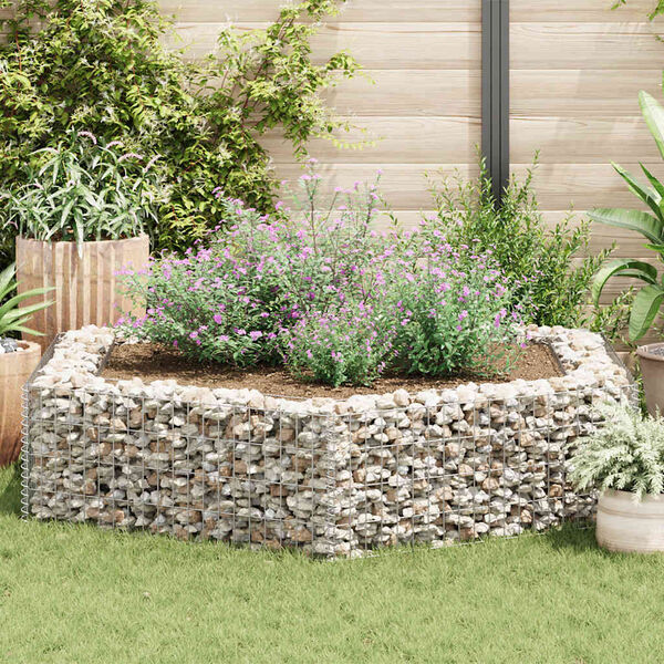 vidaXL Hexagonal Gabion Raised Bed 200x173x40 cm