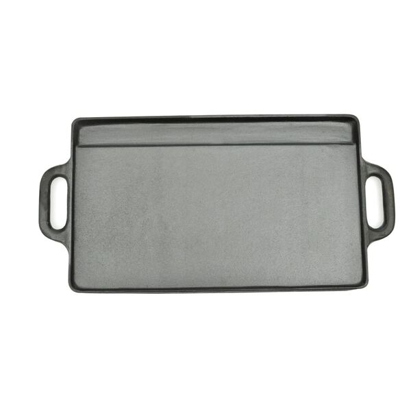 vidaXL Grill Platter Cast Iron Reversible 50x23 cm