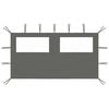vidaXL Gazebo Sidewall with Windows 4x2 m Anthracite