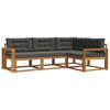 vidaXL Outdoor Sofa Set with Cushion 4 pcs Natural and Anthracite