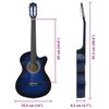 vidaXL 12 Piece Western Classical Guitar Set with 6 Strings Blue 38