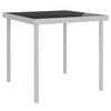 vidaXL Outdoor Dining Table Light Grey 80x80x72 cm Glass and Steel