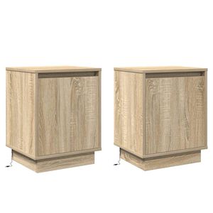 vidaXL Bedside Cabinet 2 pcs Sonoma Oak 39 x 34.5 x 50 cm