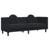 vidaXL 2 Piece Sofa Set with Pillows Black Velvet