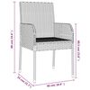 vidaXL Garden Chairs with Cushions 4 pcs Poly Rattan Grey