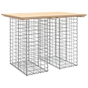 vidaXL Garden Table Gabion Design 100x70x72 cm Solid Wood Pine