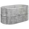 vidaXL Garden Raised Bed Galvanised Steel 152x80x68 cm Silver