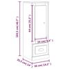 vidaXL Highboard Brown Oak 36x35.5x103.5 cm Engineered Wood